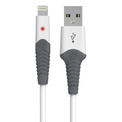 Scosche strikeLINE Lightning to USB Cable with Rugged LED Indicator 0.9m White (RI3LEDWT)