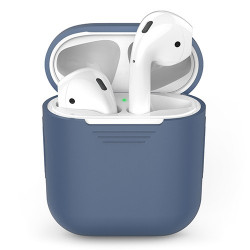 Чохол-накладка (силіконовий) Apple AirPods AhaStyle Navy Blue (X001CWRP4P)