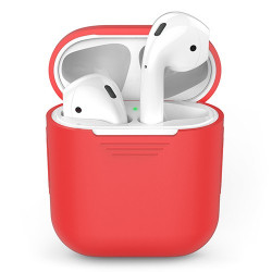 Чохол-накладка (силіконовий) Apple AirPods AhaStyle Red (X001DC77ZB)