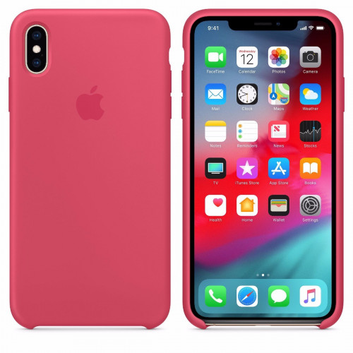 Чехол-накладка (силиконовый) Apple iPhone XS Max Silicone Case Hibiscus (MUJP2)