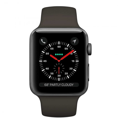 Apple Watch Series 3 GPS + Cellular 42mm Space Gray Aluminum with Black Sport Band (MTGT2)
