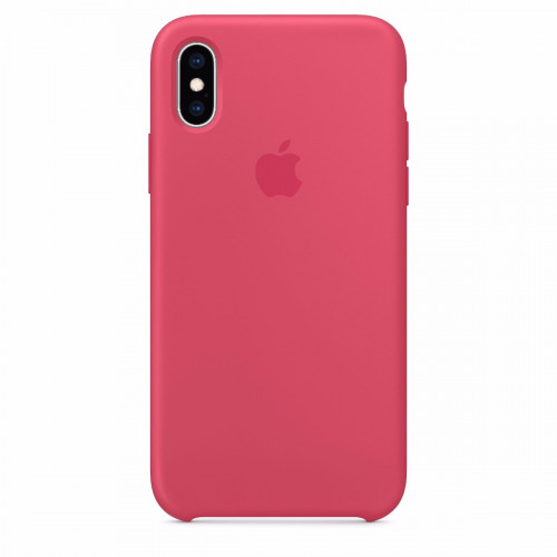 Чехол-накладка (силиконовый) для iPhone XS Silicone Case High Copy Hibiscus