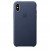 Чохол-накладка (шкіряний) Apple iPhone XS Leather Case Midnight Blue (MRWN2)
