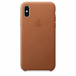 Чохол-накладка (шкіряний) Apple iPhone XS Leather Case Saddle Brown (MRWP2)