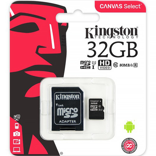 Kingston 32 GB microSDHC Class 10 UHS-I Canvas Select SDCS/32GBSP