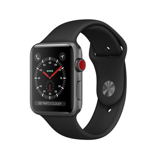 Apple Watch Series 3 GPS + Cellular 38mm Space Gray Aluminum with Gray Sport Band (MTGH2)