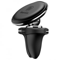 Автомобильный держатель Baseus Magnetic Air Vent Car Mount Holder with Cable Clip Black (SUGX-A01)