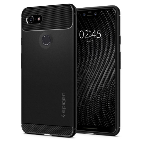 Чехол-накладка (силиконовый) Google Pixel 3 XL Spigen Rugged Armor Black (F20CS25021)