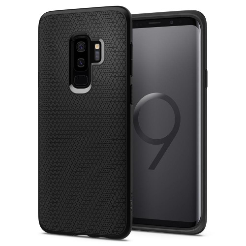 Чехол-накладка (силиконовый) Samsung G965 Galaxy S9 Plus Spigen Liquid Air Matte Black (592CS22920)