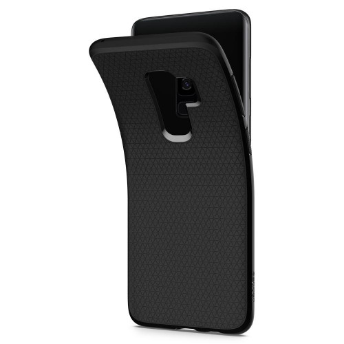 Чехол-накладка (силиконовый) Samsung G965 Galaxy S9 Plus Spigen Liquid Air Matte Black (592CS22920)