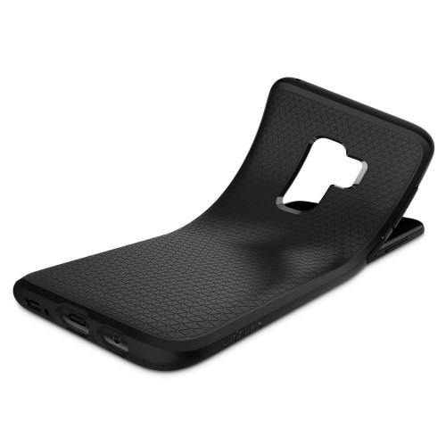 Чехол-накладка (силиконовый) Samsung G965 Galaxy S9 Plus Spigen Liquid Air Matte Black (592CS22920)