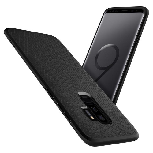 Чехол-накладка (силиконовый) Samsung G965 Galaxy S9 Plus Spigen Liquid Air Matte Black (592CS22920)
