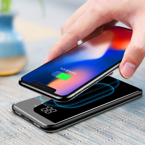 Baseus Power Bank 8000 mAh Full Screen Bracket Series Wireless Charging Black (PPALL-EX01)