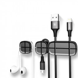 Держатель для кабелей Baseus Cross Peas Cable Clip Black (ACTDJ -01)
