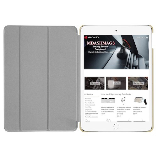 Чехол-книжка (полиуретановый) Apple iPad mini 5 2019 Macally Gold (BSTANDM5-GO)