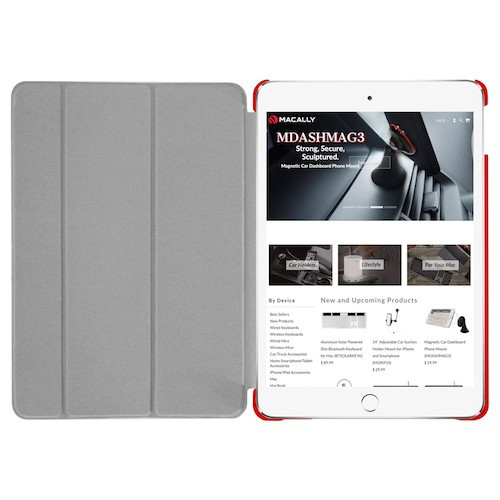 Чехол-книжка (полиуретановый) Apple iPad mini 5 2019 Macally Red (BSTANDM5-R)