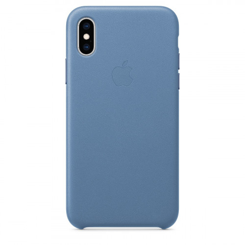 Чехол-накладка (кожаный) Apple iPhone XS Leather Case Cornflower (MVFP2)
