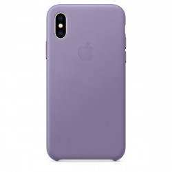 Чохол-накладка (шкіряний) Apple iPhone XS Leather Case Lilac (MVFR2)