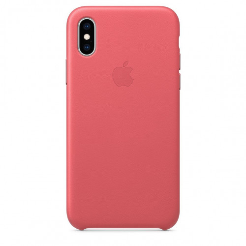 Чохол-накладка (шкіряний) Apple iPhone XS Leather Case Peony Pink (MTEU2)