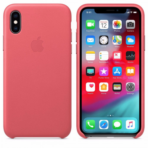 Чохол-накладка (шкіряний) Apple iPhone XS Leather Case Peony Pink (MTEU2)