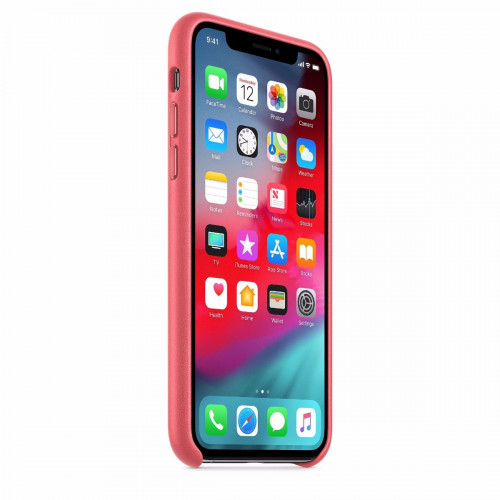 Чохол-накладка (шкіряний) Apple iPhone XS Leather Case Peony Pink (MTEU2)