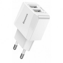 Baseus Mini Dual-U Charger 2.1A White (CCALL-MN02)