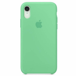 Чохол-накладка (силіконовий) для iPhone XR Silicone Case High Copy Spearmint