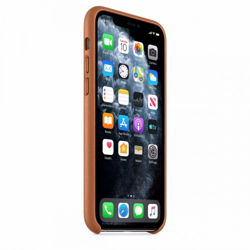 Чехол-накладка (кожаный) Apple iPhone 11 Pro Leather Case Saddle Brown (MWYD2)