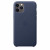 Чехол-накладка (кожаный) Apple iPhone 11 Pro Leather Case Midnight Blue (MWYG2)