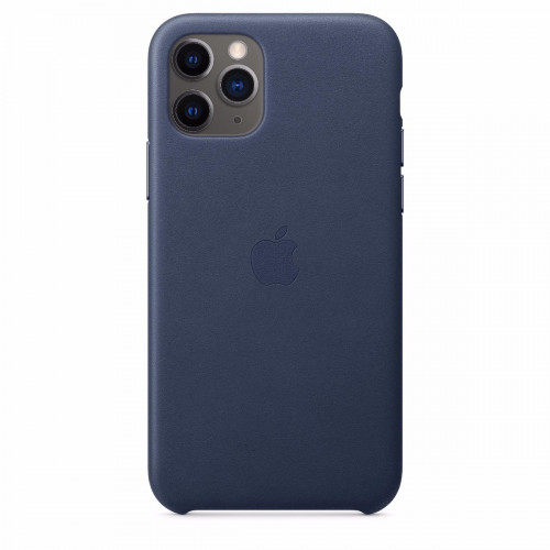 Чехол-накладка (кожаный) Apple iPhone 11 Pro Leather Case Midnight Blue (MWYG2)