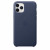 Чехол-накладка (кожаный) Apple iPhone 11 Pro Leather Case Midnight Blue (MWYG2)