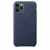Чехол-накладка (кожаный) Apple iPhone 11 Pro Leather Case Midnight Blue (MWYG2)