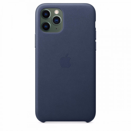 Чехол-накладка (кожаный) Apple iPhone 11 Pro Leather Case Midnight Blue (MWYG2)