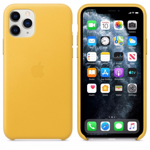 Чохол-накладка (шкіряний) Apple iPhone 11 Pro Leather Case Meyer Lemon (MWYA2)