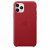 Чехол-накладка (кожаный) Apple iPhone 11 Pro Leather Case (PRODUCT)RED (MWYF2)