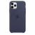 Чехол-накладка (силиконовый) Apple iPhone 11 Pro Silicone Case Midnight Blue (MWYJ2)