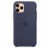 Чехол-накладка (силиконовый) Apple iPhone 11 Pro Silicone Case Midnight Blue (MWYJ2)