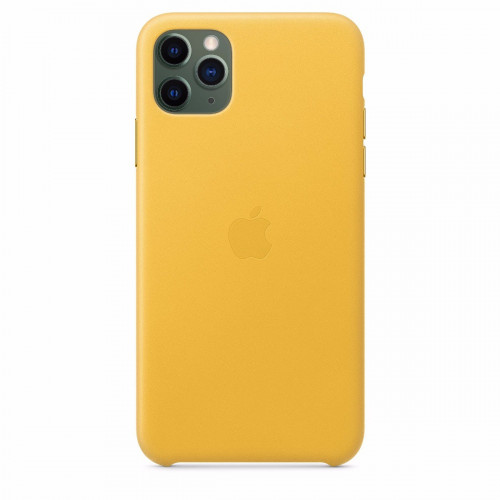 Чохол-накладка (шкіряний) Apple iPhone 11 Pro Max Leather Case Meyer Lemon (MX0A2)