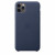 Чохол-накладка (шкіряний) Apple iPhone 11 Pro Max Leather Case Midnight Blue (MX0G2)