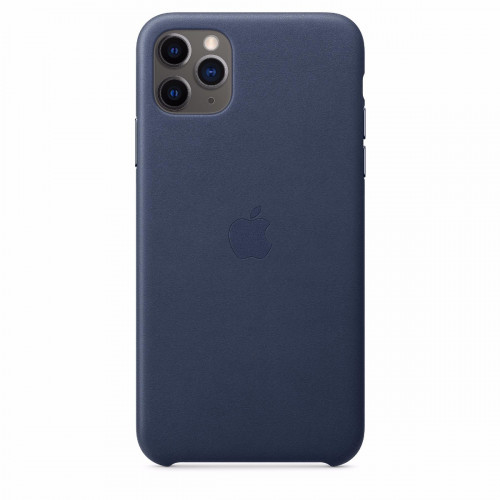 Чохол-накладка (шкіряний) Apple iPhone 11 Pro Max Leather Case Midnight Blue (MX0G2)