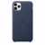 Чохол-накладка (шкіряний) Apple iPhone 11 Pro Max Leather Case Midnight Blue (MX0G2)