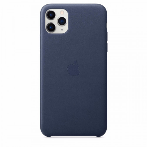 Чохол-накладка (шкіряний) Apple iPhone 11 Pro Max Leather Case Midnight Blue (MX0G2)