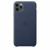 Чохол-накладка (шкіряний) Apple iPhone 11 Pro Max Leather Case Midnight Blue (MX0G2)