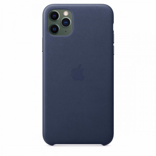 Чохол-накладка (шкіряний) Apple iPhone 11 Pro Max Leather Case Midnight Blue (MX0G2)