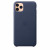 Чохол-накладка (шкіряний) Apple iPhone 11 Pro Max Leather Case Midnight Blue (MX0G2)