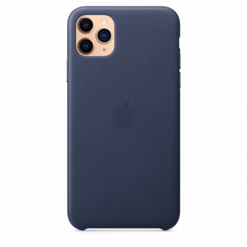Чохол-накладка (шкіряний) Apple iPhone 11 Pro Max Leather Case Midnight Blue (MX0G2)