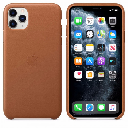 Чохол-накладка (шкіряний) Apple iPhone 11 Pro Max Leather Case Saddle Brown (MX0D2)