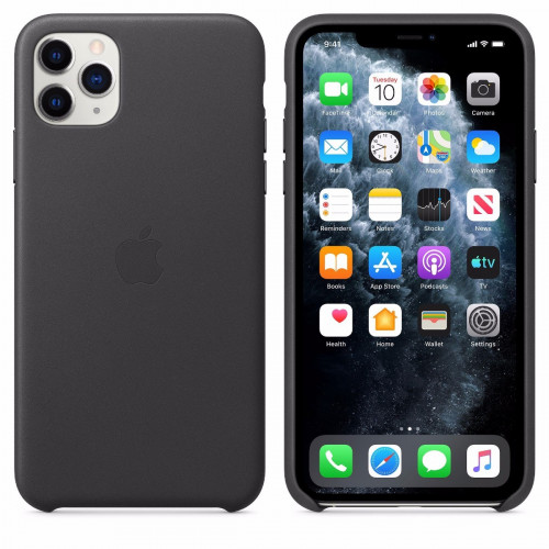 Чохол-накладка (шкіряний) Apple iPhone 11 Pro Max Leather Case Black (MX0E2)