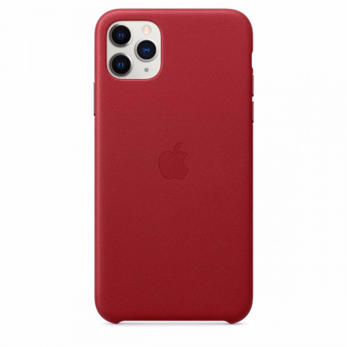 Чохол-накладка (шкіряний) Apple iPhone 11 Pro Max Leather Case (PRODUCT)RED (MX0F2)