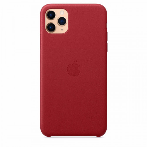 Чохол-накладка (шкіряний) Apple iPhone 11 Pro Max Leather Case (PRODUCT)RED (MX0F2)